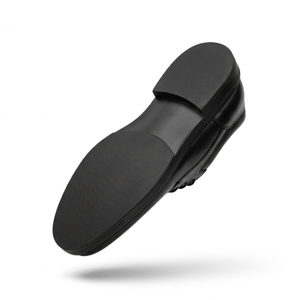 Men's Premium Black Leather Derby Shoes | Classic Formal Footwear