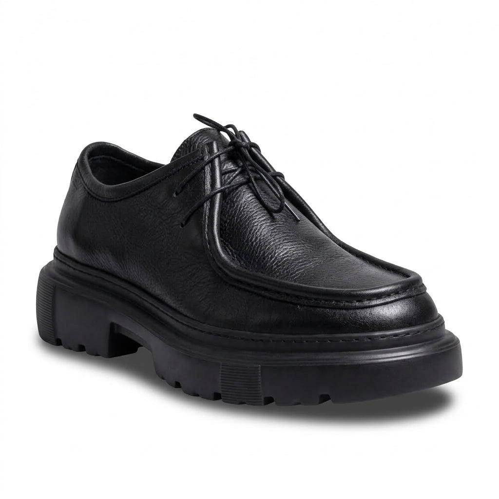 Richelieu Audacieux en Cuir Noir