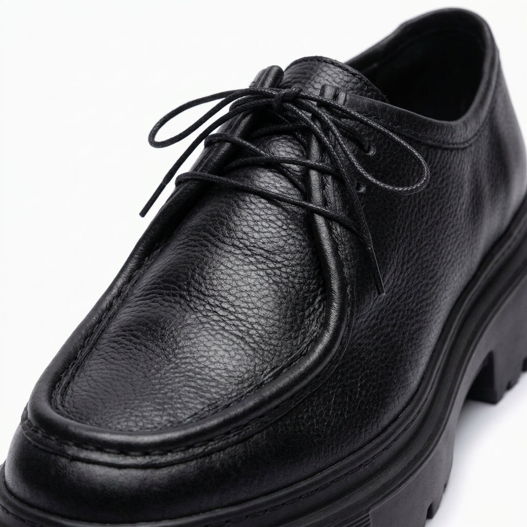 Richelieu Audacieux en Cuir Noir